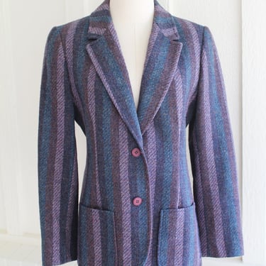 Pendleton Blazer - Circa 1950's - Lavender - Plum- Purple - Wool Estimated size M 