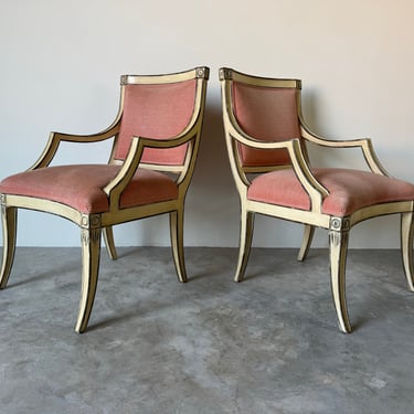 J. Robert Scott Neoclassical Klismos - Style Accent  Chairs  - A Pair 