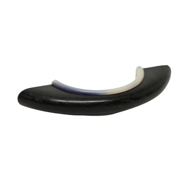 Vintage 3 in. Mid Century Black &#038; White Plastic Bridge Pull