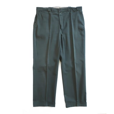 60s work pants / sanforized pants / 1960s green Sanforized sail cloth cotton work pants 36 