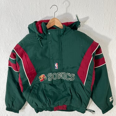 Vintage 1990's Seattle Supersonics Starter Jacket Sz. S (DEPT1)