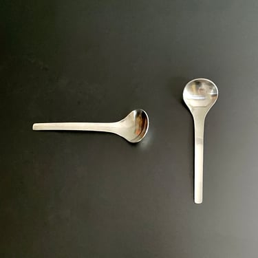 Vintage Selandia Condiment Spoon, Stainless Steel, Post Modern Contemporary Scandinavian Style - Flatware, Silverware, Small Spoon, each 