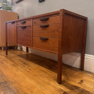 Mid Century Jens Risom Walnut Credenza w/ file cabinet