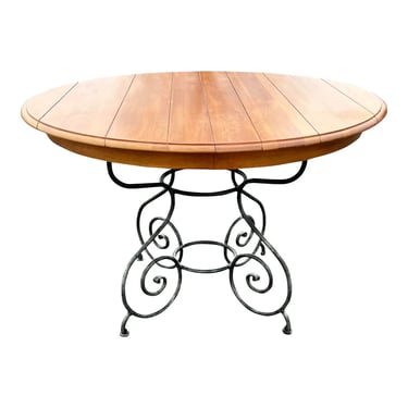 Ethan Allen Legacy Iron Base Bistro Dining Table 