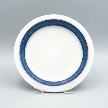 Heath Ceramics Rim Line White and Blue Ring Bread Plate | Vintage California Pottery Mid Century Modern Dinnerware 