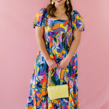 Bold Print Colorful Maxi Dress