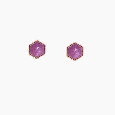 Hexagon Sapphire Studs