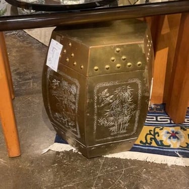 Chinoiserie brass garden bench