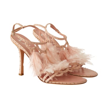 Dior Pink Studded Feather Heels