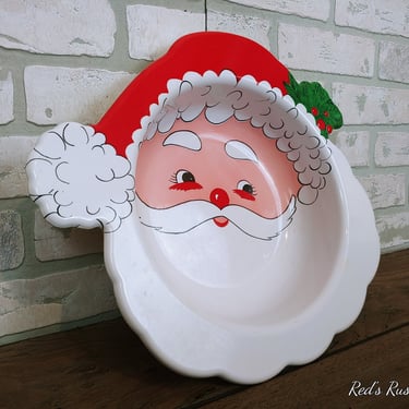Sweet Plastic Santa Face Bowl 