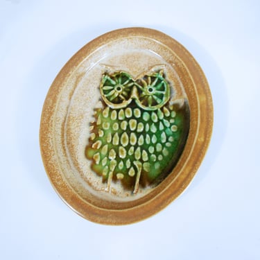 Owl Wall Plaque / Plate by David Gil for Bennington Potters 