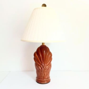 1960s Ceramic Coastal Lamp & Shade 