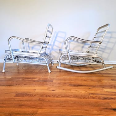 Vintage Aluminum Patio Chairs - A Pair 