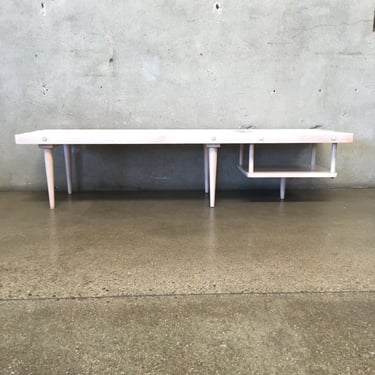 Mid Century Slat Table/Bench