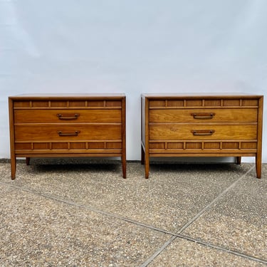 Mid Century Modern pair of Bachelors Chests - Nightstands for Drexel Meridian 
