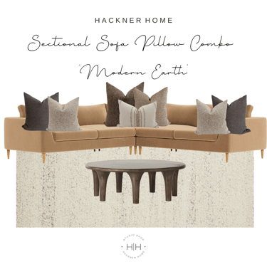 Sectional Pillow Combo 'Modern Earth'