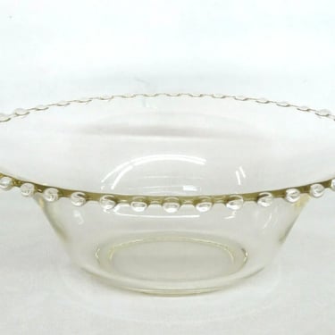 Imperial Candlewick Style Clear Glass Beaded Edge Salad Bowl 2087B