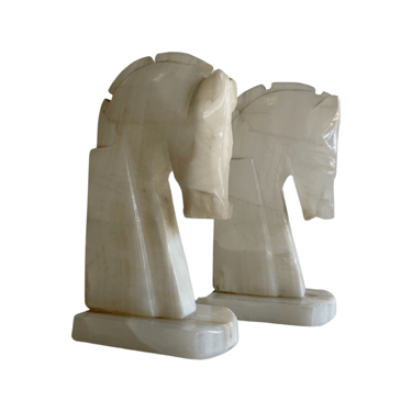 Horse Marble Bookends
