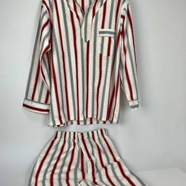 1950'S 2 Piece Pajama Set - 100% Cotton - NITEREST Maker - Cool Striped Print -   Mens Size Small to Medium - Deadstock 