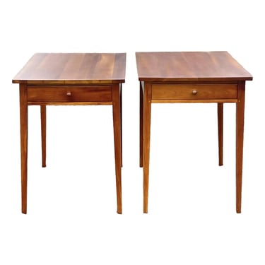 Harden Shaker Style Cherry Side Tables - a Pair 