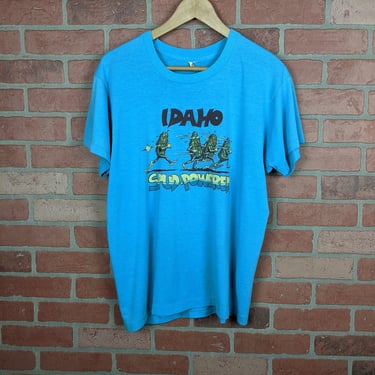 Vintage 80s Idaho Spud Powered ORIGINAL Graphic Tee - Large 