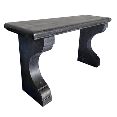 A Belgian Carved Bluestone Neoclassical Style Indoor/Outdoor Wall Console Table