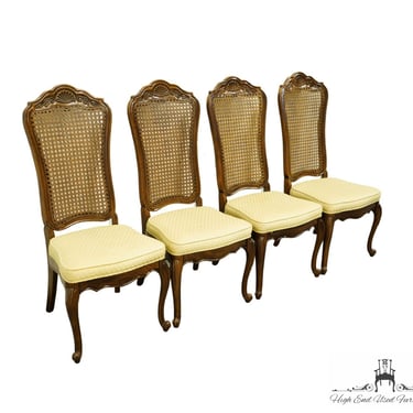 Set of 4 HICKORY MANUFACTURING COMPANY Country French Provincial Cane Back Dining Side Chairs 1320-84 