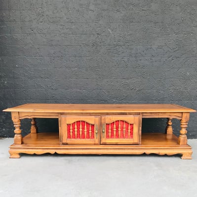 Oak Coffee Table With Cabinet