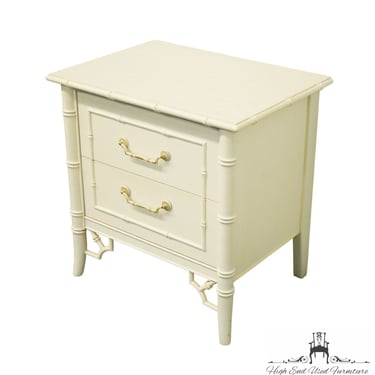 THOMASVILLE FURNITURE Oyster Bay Collection Asian Inspired Faux Bamboo White Painted 24