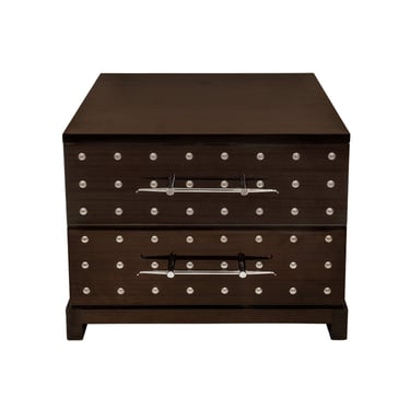 Tommi Parzinger Iconic Studded Small Chest/Bedside Table  1981 - ON HOLD