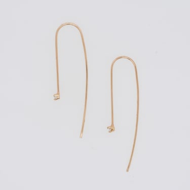 Wire Threader Earrings with Diamond Accent