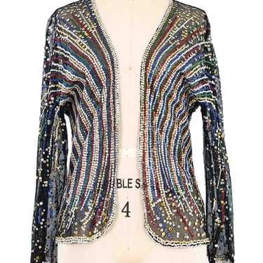 1970s Halston Fireworks Sequin Jacket