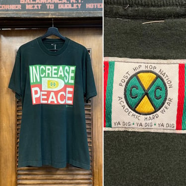 Vintage 1990’s “Cross Colours” Increase D Peace Hip Hop Tee, 90’s Oversize T Shirt, Vintage Tee Shirt, Vintage Clothing 