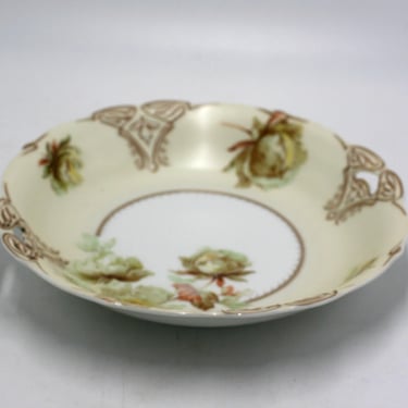 Vintage Art Nouveau Decorative Bowl Old Ivory Made in Germany 