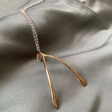 FORGE & FINISH - Wishbone Necklace - Bronze