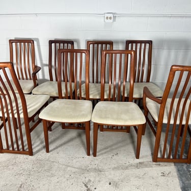Set of 8 Mid Century Danish Modern Teak Dining Chairs By Schou Andersen Including 2 With Arms 