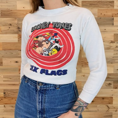1993 Looney Tunes Six Flags Pullover Sweatshirt 