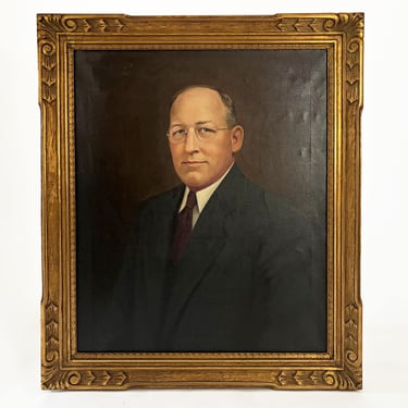 Antique Male Portrait Painting Original Vintage Gothic Art Gothic Decor Large Painting Masculine Wall Art Man In A Suit Men In Suits 