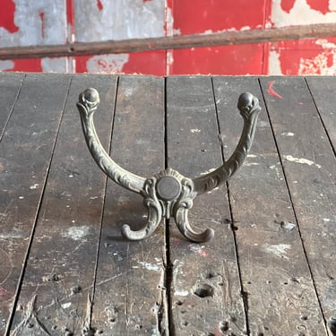 Antique Cast Iron Hall Tree Coat Hook Salvaged Hardware 