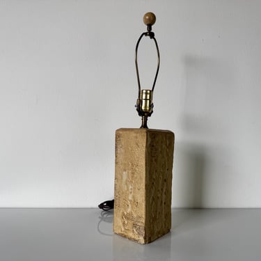 Vintage Organic Handmade Studio Pottery Table Lamp by Adrian 