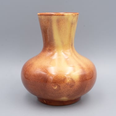Gladding McBean GMB Cielito Ware Golden Glow Bottle Shape Vase | Vintage California Pottery 