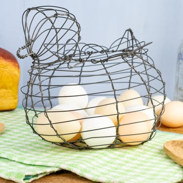 Vintage Chicken Egg Basket