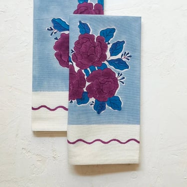 Sara Denim Block Printed Napkin