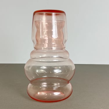 Pink Depression Glass Water Carafe 