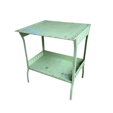French Green Metal Table