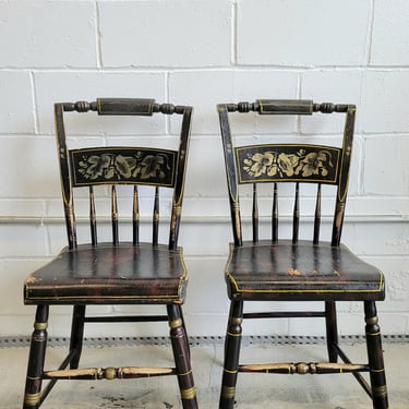 Pair of Antique Hitchcock Chairs