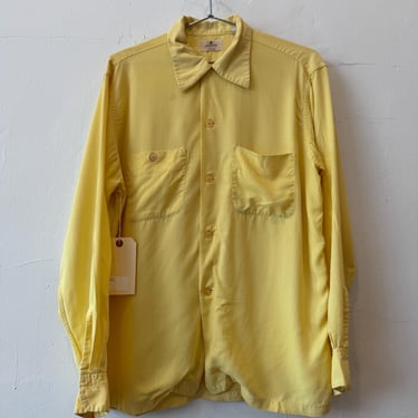 Vintage 1950s ARROW GABANARO Rayon Gabardine Sport Shirt