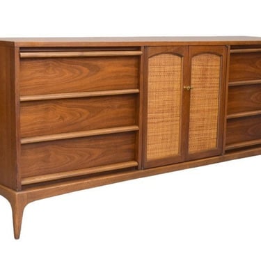 Free Shipping Within Continental US - Vintage Lane Mid Century Modern Walnut 9 Drawer Dresser Dovetail Drawers 