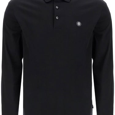 Boss Black Long Sleeve Cotton Polo Men