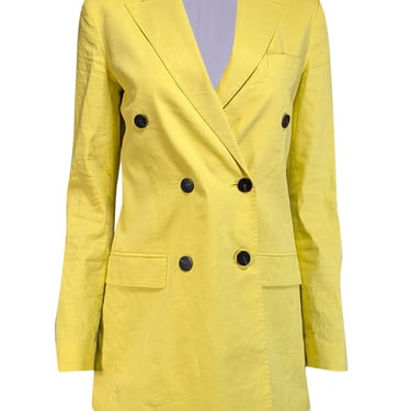 Theory - Bright Lime Linen Blend Blazer Sz 4